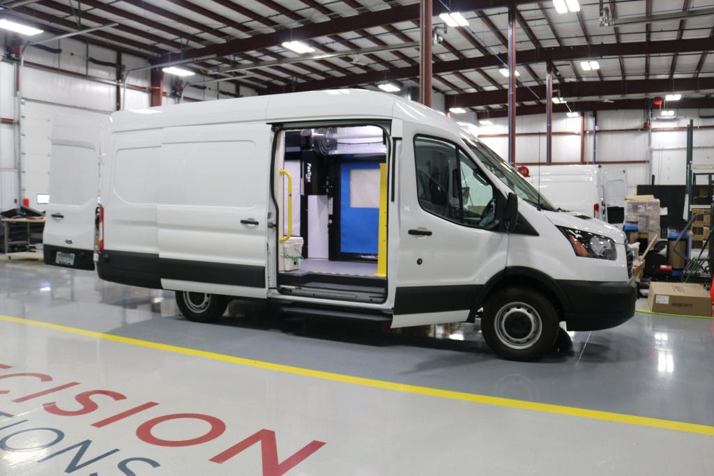 Commercial Van Custom Fabrication Inside Custom Rite-Hite Van