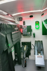 Custom hardware, LED lighting and Lonseal flooring installed inside commercial van Custom hardware, LED lighting and Lonseal flooring installed inside commercial van