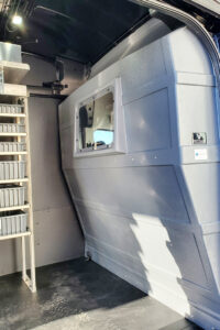 Installed customer commercial van Bulkhead upfitting Installed customer commercial van Bulkhead upfitting