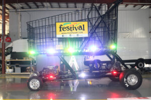 Upfitting float for the Festival Food Parade Upfitting float for the Festival Food Parade