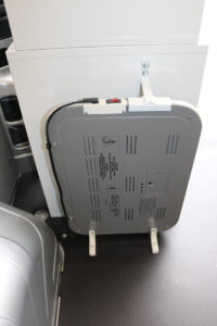 Electric heater installed inside commercial van Electric heater installed inside commercial van